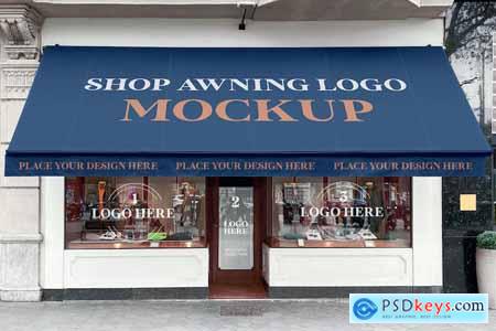 Shop Awning Logo Mockup