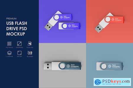 USB Flash Drive Mockup