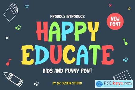 Happy Educate - Playful Font