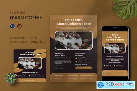 Learn Coffee Flyer Set