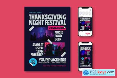 Thanksgiving Night Festival Flyer