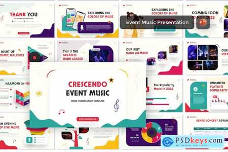 Crescendo Event Music PowerPoint Presentation