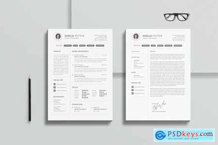 Minimal CV Resume Template 03