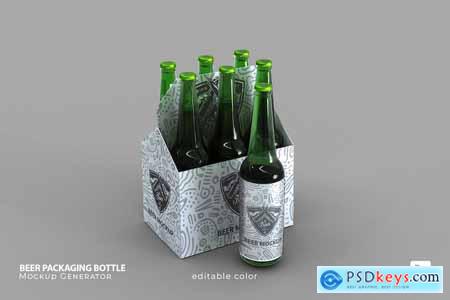 Packaging Beer Bottle Mockup