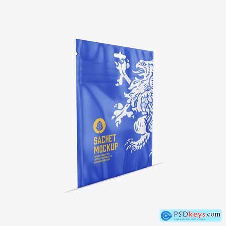 Plastic Sachets Packaging Set Mockup