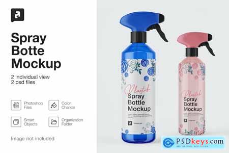 Plastic Spray Bottle Mockup