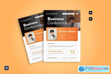 Orange Modern Business Conference Flyer 002