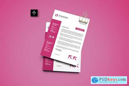 Magenta Modern Letterhead 002