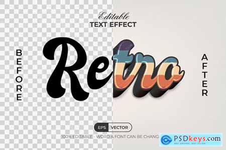 Retro Text Effect Colorful Style
