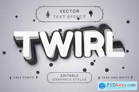Curve - Editable Text Effect, Font Style