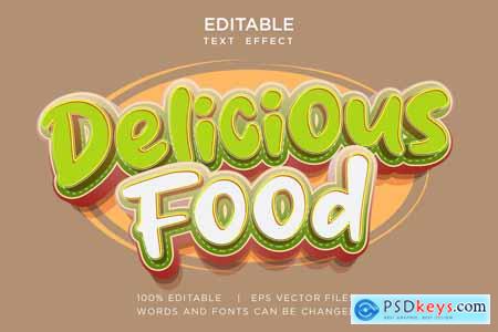 Bundle of 3d Food Text Effects in 4 Variations