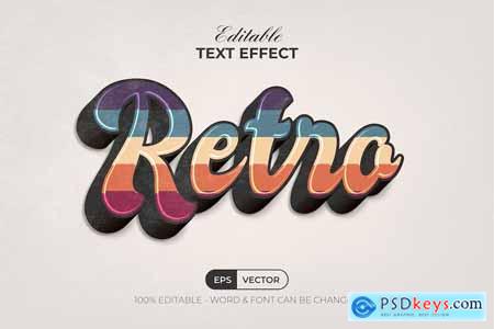 Retro Text Effect Colorful Style