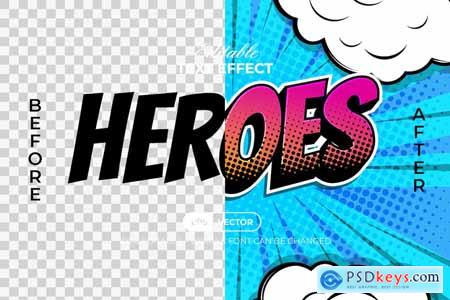 Heroes Text Effect Comic Style