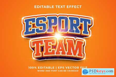 E-sport Team 3d Vector Editable Text Effect