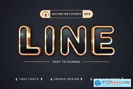 Dark Gold - Editable Text Effect, Font Style