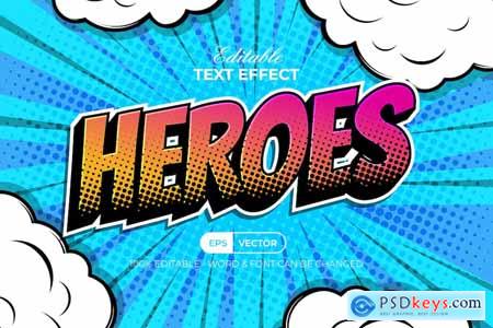 Heroes Text Effect Comic Style