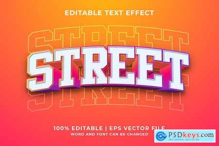 Street 3d Vector Editable Text Effect