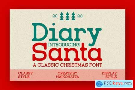 Diary Santa - Classic Christmas Font