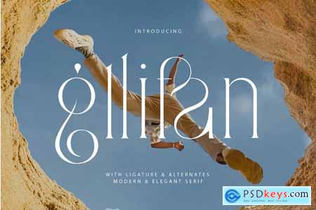 Gllifan unique ligature serif