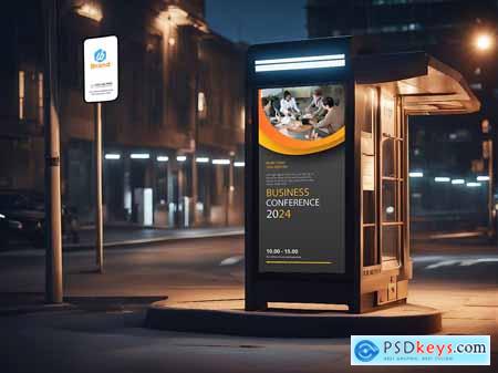 Digital Advertisement Screen Mockup 257R4W7