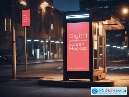 Digital Advertisement Screen Mockup 257R4W7