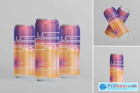 Long Soda Drink Mockup