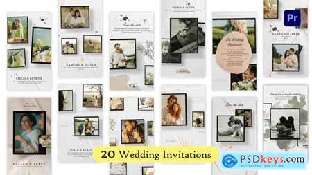 20 Glamorous Wedding Invitation Reels and Stories Premiere Pro 48199383