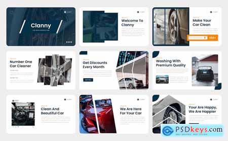 Clanny - Car Wash PowerPoint Template