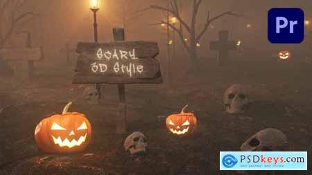 Scary Halloween 3D Logo Intro - Premiere Pro 48536657
