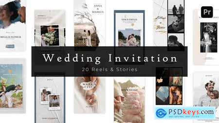 20 Elegant Wedding Invitation Reels and Stories Premiere Pro 48199245