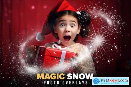 36 Magic snow Photoshop Christmas overlays