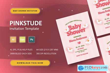 Pinkstude - Baby Shower Invitation