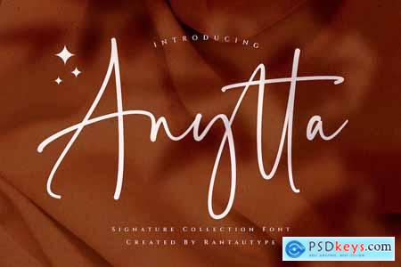 Anytta A Signature Font