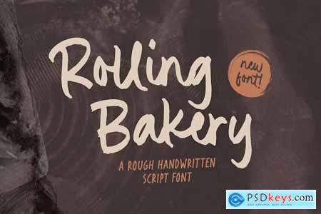 Rolling Bakery - Rough Handwritten Script Font TT