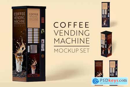 Coffee Vending Machine Mockup Set