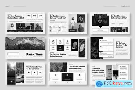 Black and White Powerpoint Template