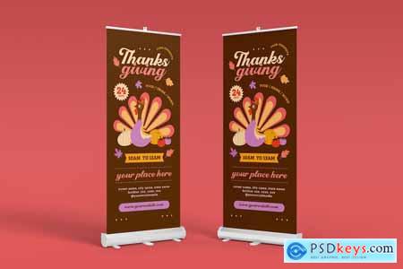 Thanksgiving Party Roll-up Banner