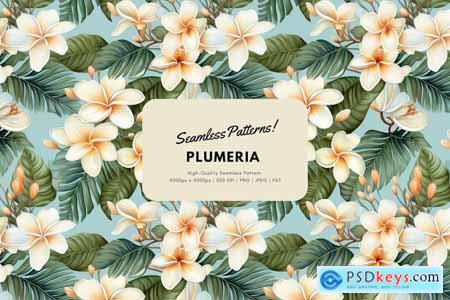 Plumeria Seamless Floral Pattern