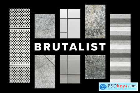 Brutalist Metal and Concrete Background Textures