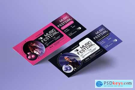 Pink Purple 3D Ticket Music Festival