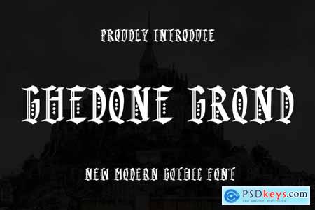 GHEDONE GROND - Gothic Font