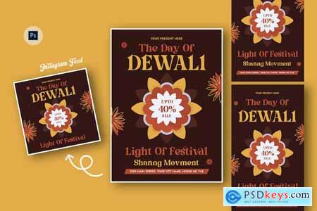 Punk Diwali Day Flyer Template