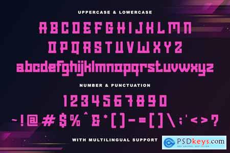 Cyber Display - Modern Sporty Font