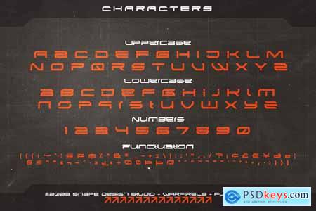 Warfirels - Futuristic Font