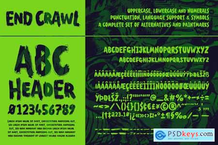 End Crawl - A Halloween Brush Font