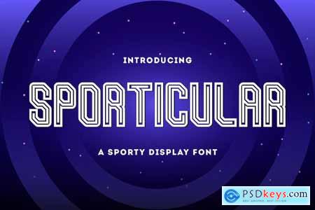 Sporticular - Sporty Display Font