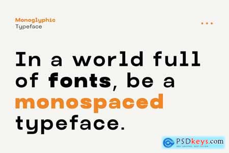 Monoglyphic - Clean Monospace Typeface