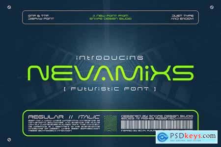 Nevamixs - Futuristic Font