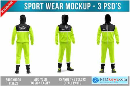 Sport Wear Mockup - 3 PSD'S