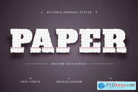 School Paper - Editable Text Effect, Font Style